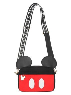 Disney Mickey Mouse Ears and Shorts Black Crossbody Purse
